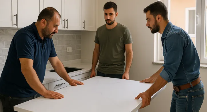 Anahtar Teslim Qartz Mutfak Tezgahı: Keşiften Montaja Komple Çözüm